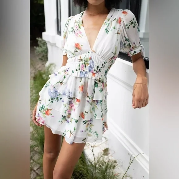 Yumi Kim Jackson Mini Dress Bridal Shower Brunch Party Feminine Vacation Coastal - Picture 4 of 10